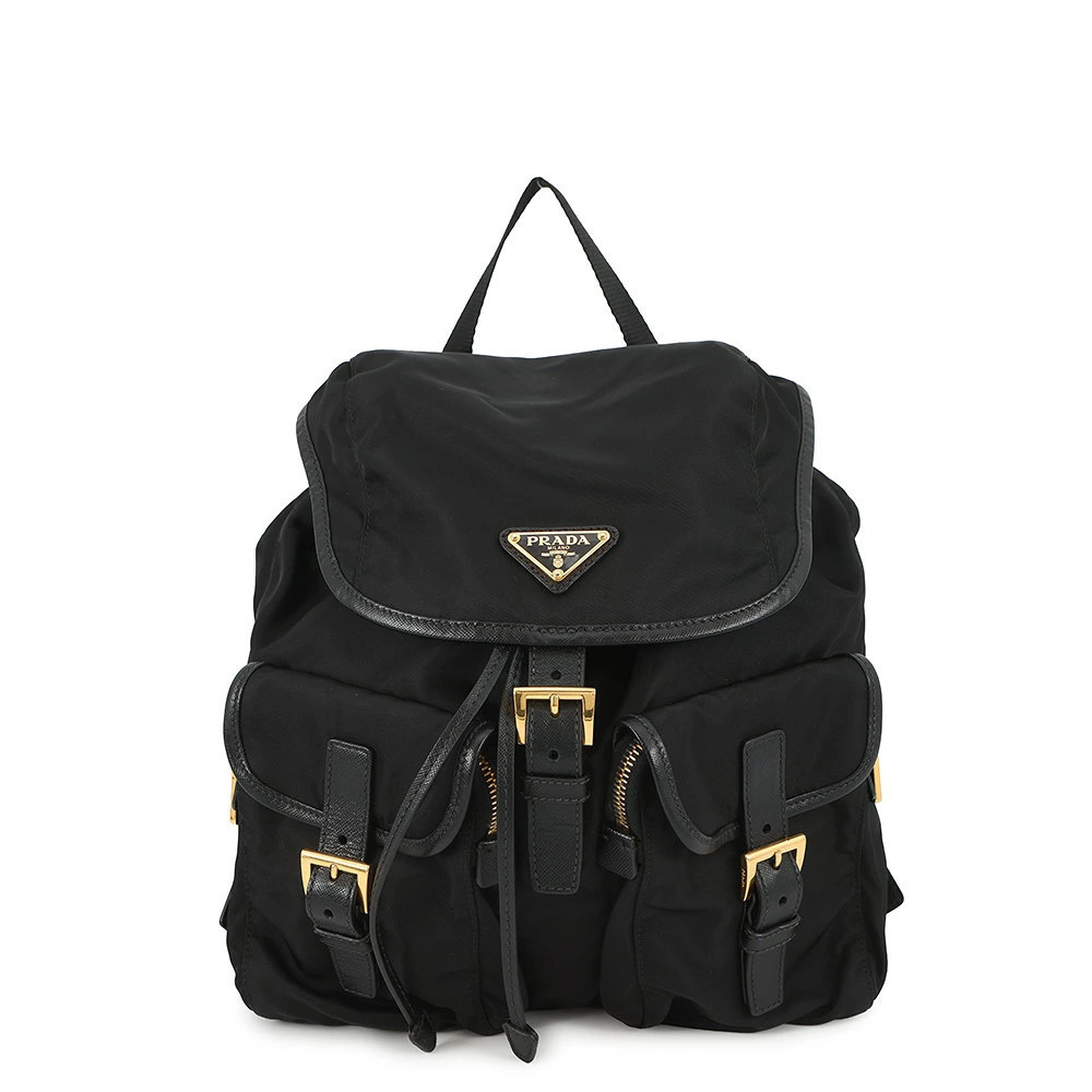 Prada Backpack Triangle Bag Black